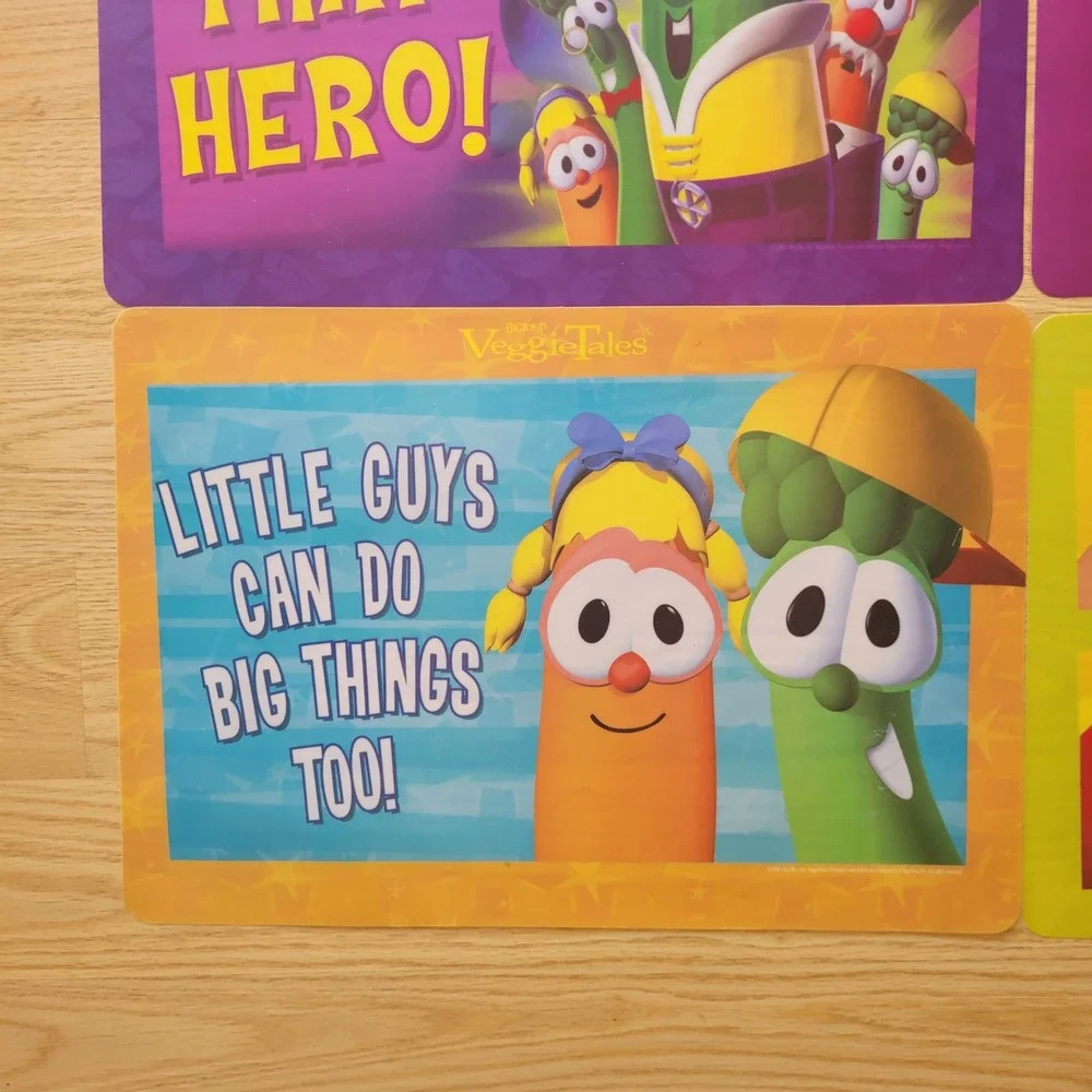 VeggieTales Plastic Placemats Lot 14 Bob Larry Junior‎ Big Idea